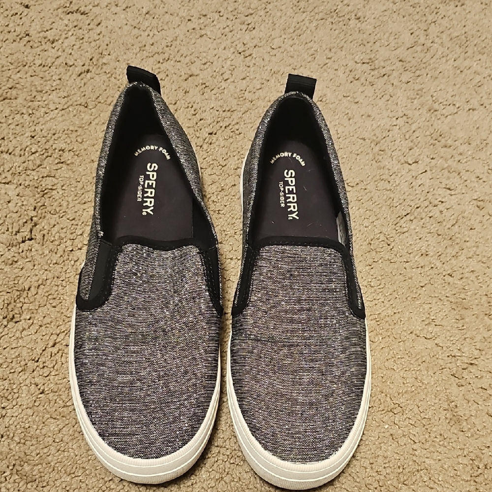 Sperry Black and Gray Casual Slip-Ons